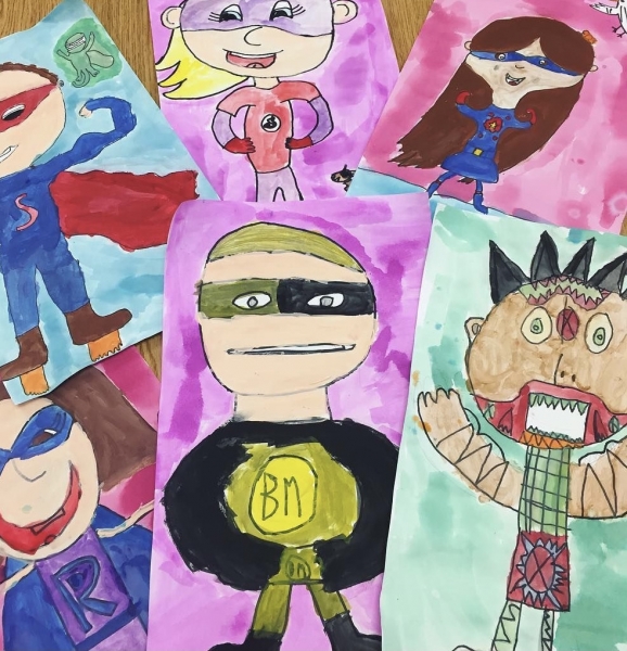 Summer Kids: Super Hero Self Portraits 5-7yrs